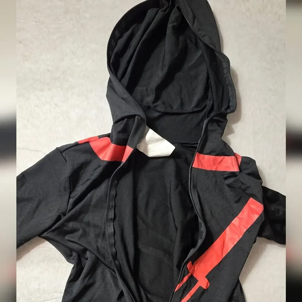 Black and Red Ninja Costume Size 10-12